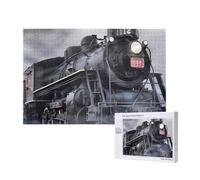 Poezjzw Puzzles For Adults 1000 Pieces Suitable For Family Leisure And Improving Hands-On Ability Steam Train Clouds Pattern