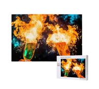 Poezjzw Puzzles For Adults 1000 Pieces Suitable For Family Leisure And Improving Hands-On Ability Stirring Glasses Pattern