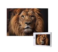 Poezjzw Puzzles For Adults 1000 Pieces Suitable For Family Leisure And Improving Hands-On Ability The Lion'S Gaze Pattern