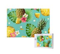 Poezjzw Puzzles For Adults 1000 Pieces Suitable For Family Leisure And Improving Hands-On Ability Tropical Pineapple Pattern