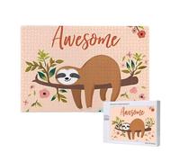 Poezjzw Puzzles For Adults 1000 Pieces Suitable For Family Leisure And Improving Hands-On Ability You Are Awesome Sloth Pattern