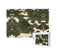 Poezjzw Puzzles For Adults 300 Pieces Suitable For Family Leisure And Improving Hands-On Ability Army Camouflage Pattern