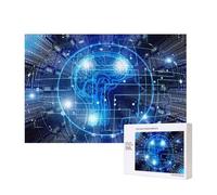 Poezjzw Puzzles For Adults 300 Pieces Suitable For Family Leisure And Improving Hands-On Ability Artificial Intelligence Brain Pattern