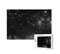 Poezjzw Puzzles For Adults 300 Pieces Suitable For Family Leisure And Improving Hands-On Ability Black And White Galaxy Pattern