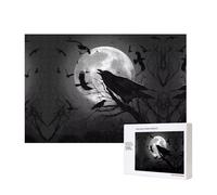 Poezjzw Puzzles For Adults 300 Pieces Suitable For Family Leisure And Improving Hands-On Ability Crow Birds Pattern
