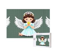 Poezjzw Puzzles For Adults 300 Pieces Suitable For Family Leisure And Improving Hands-On Ability Cute Little Angel Pattern