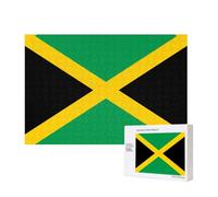 Poezjzw Puzzles For Adults 300 Pieces Suitable For Family Leisure And Improving Hands-On Ability Flag Of Jamaica Pattern