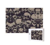 Poezjzw Puzzles For Adults 300 Pieces Suitable For Family Leisure And Improving Hands-On Ability Many Skulls Get Together Pattern