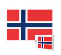 Poezjzw Puzzles For Adults 300 Pieces Suitable For Family Leisure And Improving Hands-On Ability Norwegian Flag Pattern