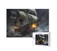 Poezjzw Puzzles For Adults 300 Pieces Suitable For Family Leisure And Improving Hands-On Ability Sailing Boat On The Sea Pattern