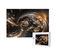 Poezjzw Puzzles For Adults 300 Pieces Suitable For Family Leisure And Improving Hands-On Ability Spinning Glowing Stars Pattern