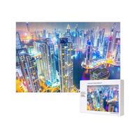 Poezjzw Puzzles For Adults 300 Pieces Suitable For Family Leisure And Improving Hands-On Ability Splendid City Pattern