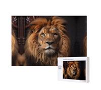 Poezjzw Puzzles For Adults 300 Pieces Suitable For Family Leisure And Improving Hands-On Ability The Lion'S Gaze Pattern