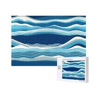 Poezjzw Puzzles For Adults 300 Pieces Suitable For Family Leisure And Improving Hands-On Ability Waves In The Sea Pattern