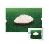 Poezjzw Puzzles For Adults 300 Pieces Suitable For Family Leisure And Improving Hands-On Ability White Rugby Ball Pattern
