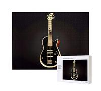 Poezjzw Puzzles For Adults 500 Pieces Suitable For Family Leisure And Improving Hands-On Ability Black Guitar Pattern