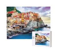 Poezjzw Puzzles For Adults 500 Pieces Suitable For Family Leisure And Improving Hands-On Ability Cinque Terre Scenery Pattern