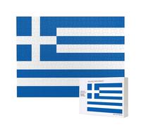 Poezjzw Puzzles For Adults 500 Pieces Suitable For Family Leisure And Improving Hands-On Ability Greek Flag Pattern