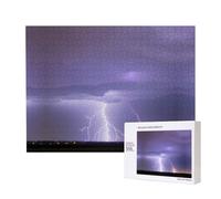Poezjzw Puzzles For Adults 500 Pieces Suitable For Family Leisure And Improving Hands-On Ability Lightning Storm Pattern