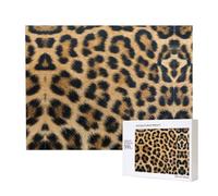 Poezjzw Puzzles For Adults 500 Pieces Suitable For Family Leisure And Improving Hands-On Ability Rough Leopard Print Pattern