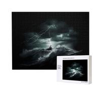 Poezjzw Puzzles For Adults 500 Pieces Suitable For Family Leisure And Improving Hands-On Ability Ship In The Storm Pattern