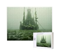 Poezjzw Puzzles For Adults 500 Pieces Suitable For Family Leisure And Improving Hands-On Ability Shipwreck In The Deep Pattern