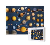 Poezjzw Puzzles For Adults 500 Pieces Suitable For Family Leisure And Improving Hands-On Ability Solar System Planets Pattern
