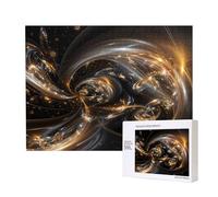 Poezjzw Puzzles For Adults 500 Pieces Suitable For Family Leisure And Improving Hands-On Ability Spinning Glowing Stars Pattern