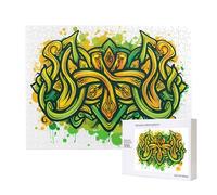 Poezjzw Puzzles For Adults 500 Pieces Suitable For Family Leisure And Improving Hands-On Ability Strange Knot Pattern