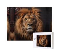 Poezjzw Puzzles For Adults 500 Pieces Suitable For Family Leisure And Improving Hands-On Ability The Lion'S Gaze Pattern