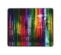 POEZJZW Rainbow City Pattern Mouse Pad Office Laptop Computer Desk Wireless Mouse Non Slip Rubber Base Washable 8.3 X 10.3 In Keyboard Pad