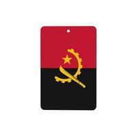 Poezjzw Rectangle Lavender Scent Car Air Fresheners Angola Flag Pattern 4 Pcs Aromatherapy Tablets For Wardrobe Shoe