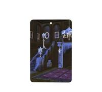 Poezjzw Rectangle Lavender Scent Car Air Fresheners Halloween Haunted Pattern 4 Pcs Aromatherapy Tablets For Wardrobe Shoe Cabinet Eliminate