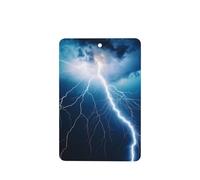 Poezjzw Rectangle Lavender Scent Car Air Fresheners Lightning And Thunder Pattern 4 Pcs Aromatherapy Tablets For Wardrobe Shoe