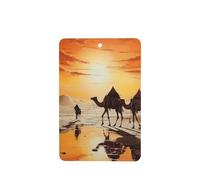 Poezjzw Rectangle Lavender Scent Car Air Fresheners Lok Ling In The Evening Sun Pattern 4 Pcs Aromatherapy Tablets For Wardrobe Shoe