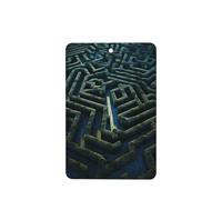 Poezjzw Rectangle Lavender Scent Car Air Fresheners Maze Town Pattern 6 Pcs Aromatherapy Tablets For Wardrobe Shoe