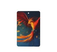 Poezjzw Rectangle Lavender Scent Car Air Fresheners Orange Red Phoenix Pattern 4 Pcs Aromatherapy Tablets For Wardrobe Shoe Cabinet Eliminate