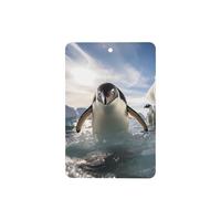 Poezjzw Rectangle Lavender Scent Car Air Fresheners Penguin Swimming Pattern 4 Pcs Aromatherapy Tablets For Wardrobe Shoe