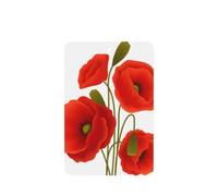 Poezjzw Rectangle Lavender Scent Car Air Fresheners Poppy Flowers Pattern 4 Pcs Aromatherapy Tablets For Wardrobe Shoe Cabinet Eliminate