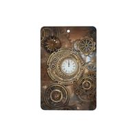 Poezjzw Rectangle Lavender Scent Car Air Fresheners Steampunk Clock Pattern 6 Pcs Aromatherapy Tablets For Wardrobe Shoe Cabinet Eliminate