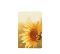 Poezjzw Rectangle Lavender Scent Car Air Fresheners Sunflowers In The Evening Sun Pattern 4 Pcs Aromatherapy Tablets For Wardrobe Shoe