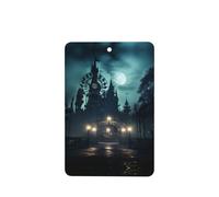 Poezjzw Rectangle Lavender Scent Car Air Fresheners The Ghost In The Night Pattern 4 Pcs Aromatherapy Tablets For Wardrobe Shoe