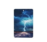 Poezjzw Rectangle Lavender Scent Car Air Fresheners Thunder And Lightning Pattern 4 Pcs Aromatherapy Tablets For Wardrobe Shoe