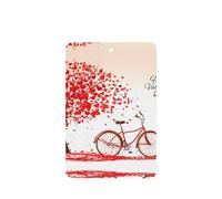 Poezjzw Rectangle Lavender Scent Car Air Fresheners Valentine'S Day Bike Tree Red Heart Cycle Pattern 4 Pcs Aromatherapy Tablets For Wardrobe Shoe Cabinet Eliminate