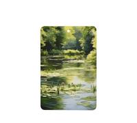 Poezjzw Rectangle Lavender Scent Car Air Fresheners Water Lilies In The Pond Pattern 4 Pcs Aromatherapy Tablets For Wardrobe Shoe