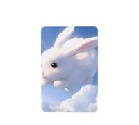 Poezjzw Rectangle Lavender Scent Car Air Fresheners White Rabbit Pattern 4 Pcs Aromatherapy Tablets For Wardrobe Shoe
