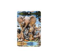 Poezjzw Rectangle Lavender Scent Car Air Fresheners Wildanimals Elephant Pattern 4 Pcs Aromatherapy Tablets For Wardrobe Shoe Cabinet Eliminate