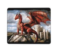 POEZJZW Red Dragon Pattern Mouse Pad Gaming Non-Slip Rubber Base Rectangular Mouse Mat for Desktop Computer Laptop Gaming Office 10 X 12 Inch