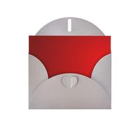 POEZJZW Red Stripe Patterned Pearl Paper Blank Greeting Card Suitable For Birthday Wedding Party Invitation With Gray Envelope