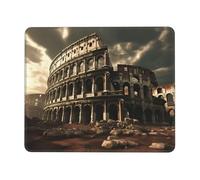 POEZJZW Remains of The Roman Colosseum Pattern Mouse Pad, Portable Office Non-Slip Rubber Base Wireless Mouse Pad for Office Laptop Computer Pc 7 X 8.6 in